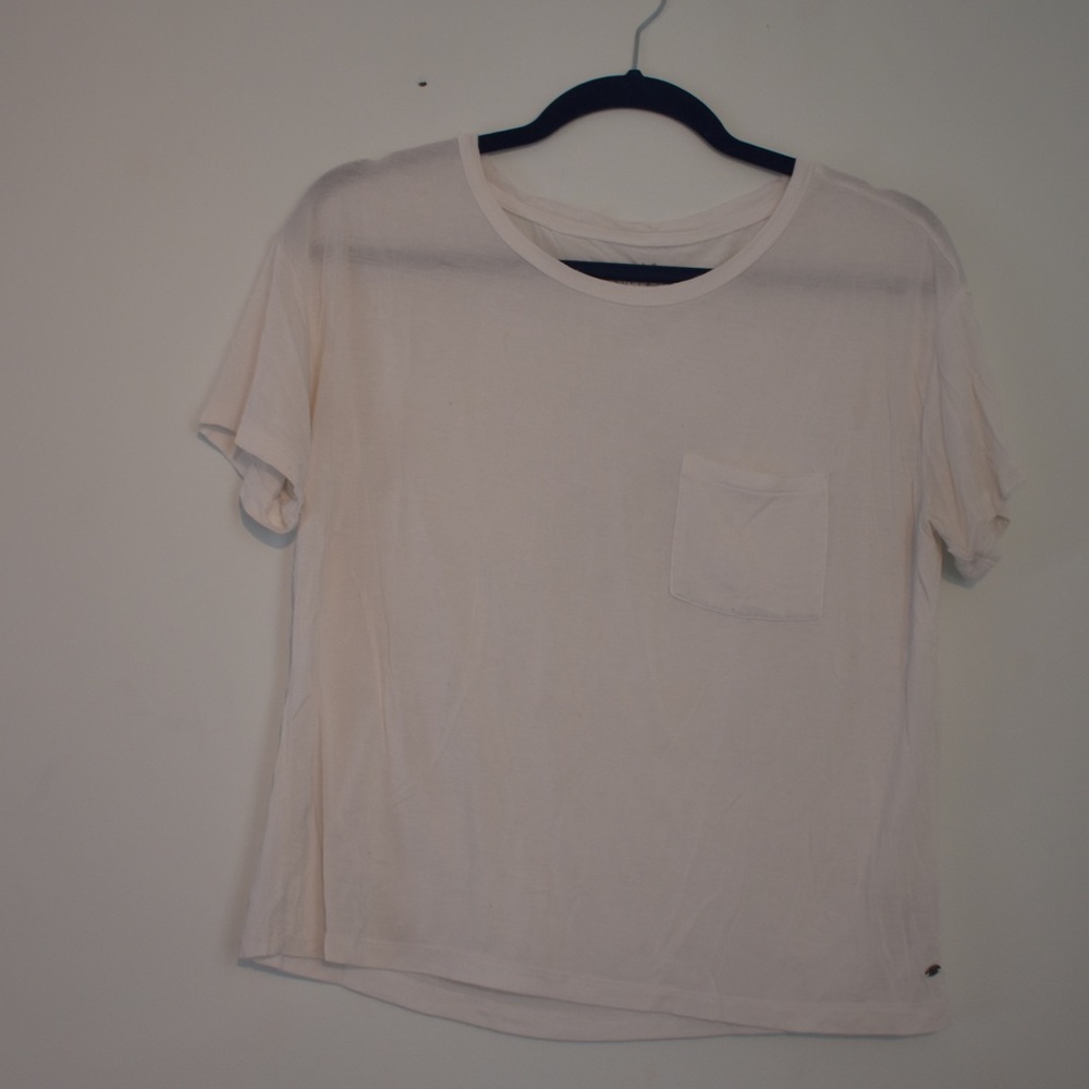 American Eagle Soft and Sexy white pocket tee